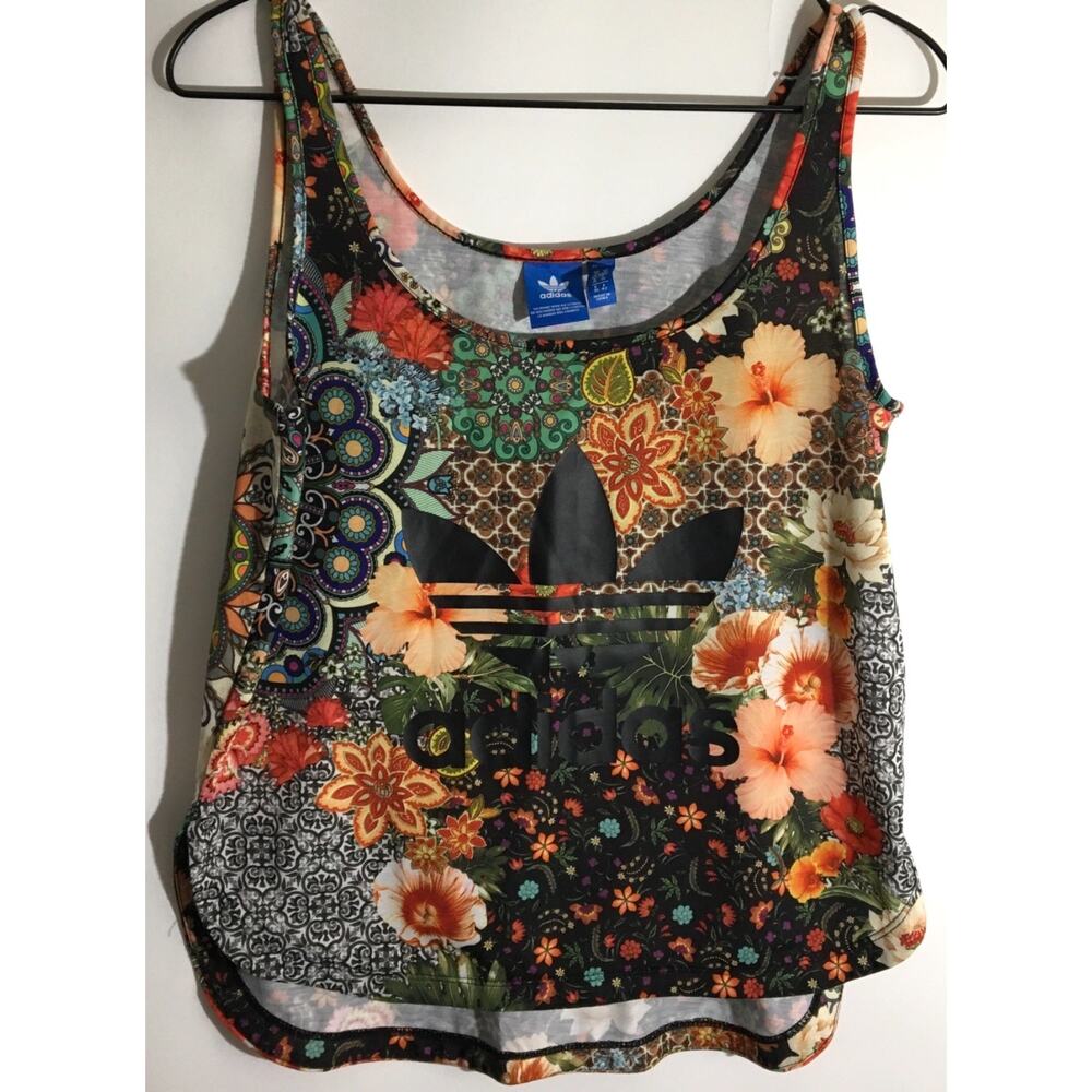 Adidas Farm Rio Jardim Agharta Women's Size S Floral Two Piece Tank & Short Set